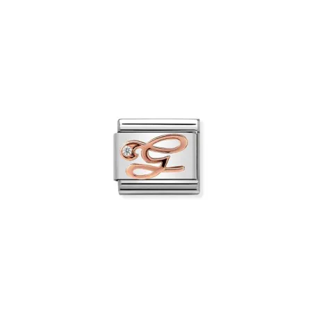 Composable Classic LETTERE acciaio, zirconi e oro 375 (07_G)