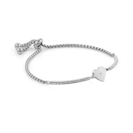 Pulsera MILLELUCI en acero y circonitas Corazon