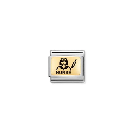 Composable Classic PLACAS (IC) en acero y oro 750 Enfermera