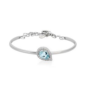 Pulsera Marina García AguaMarina Plata Baño Rodio, Circonitas y AguaMarina 90110UA