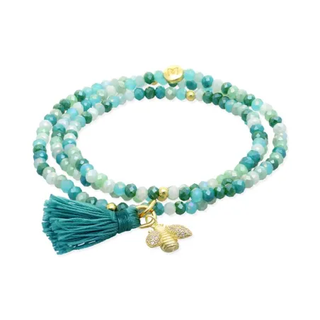 Pulsera Marina García Zen Menta Abeja Plata Baño Oro Amarillo 90977U1