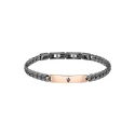 Pulsera Maserati Hombre Acero Inoxidable gris y rosado JM222AVD03