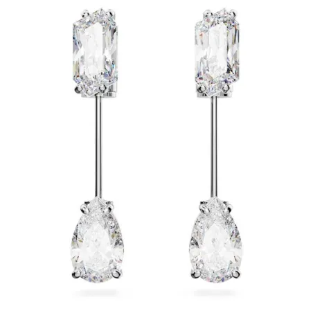 Pendientes Swarovski Mesmera Barra Baño Rodio y Cristales Blancos 5661682