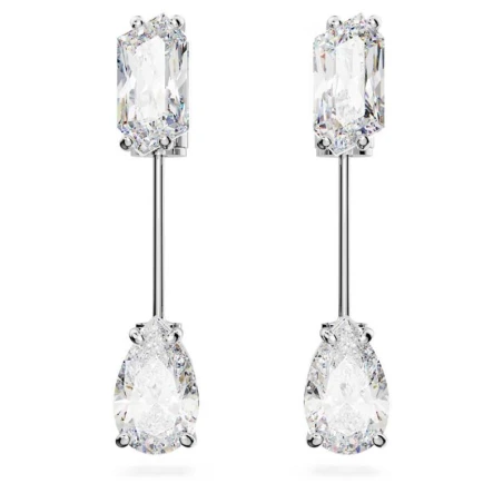 Pendientes Swarovski Mesmera Barra Baño Rodio y Cristales Blancos 5661682