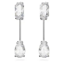 Pendientes Swarovski Mesmera Barra Baño Rodio y Cristales Blancos 5661682