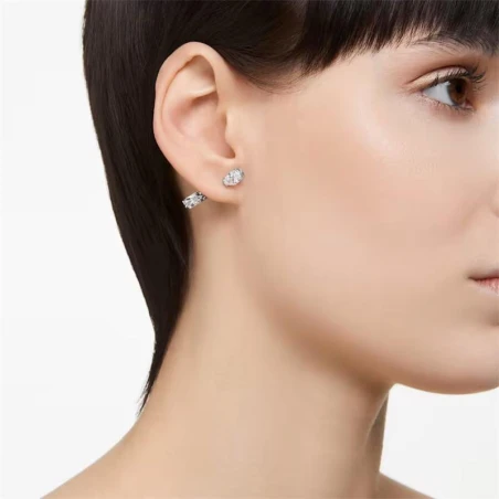 Pendientes Swarovski Mesmera Barra Baño Rodio y Cristales Blancos 5661682