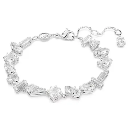 Pulsera Swarovski Mesmera Baño Rodio y Cristales Blancos 5661529