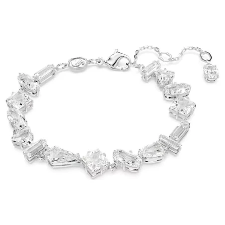 Pulsera Swarovski Mesmera Baño Rodio y Cristales Blancos 5661529