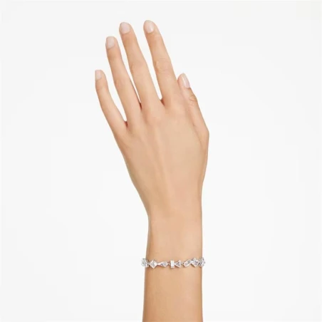 Pulsera Swarovski Mesmera Baño Rodio y Cristales Blancos 5661529