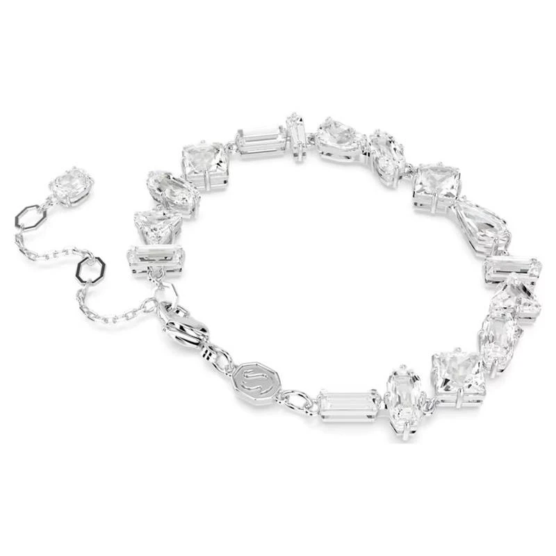 Pulsera Swarovski Mesmera Baño Rodio y Cristales Blancos 5661529