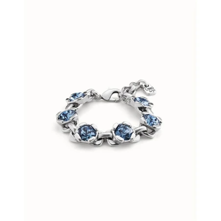 Pulsera UNOde50 Non Stop Baño Plata y Cristales Azules PUL2372AZUMTL0M