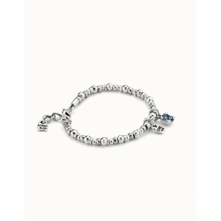 Pulsera UNOde50 Attractive Baño Plata y Cristal Azul PUL2376AZUMTL0M
