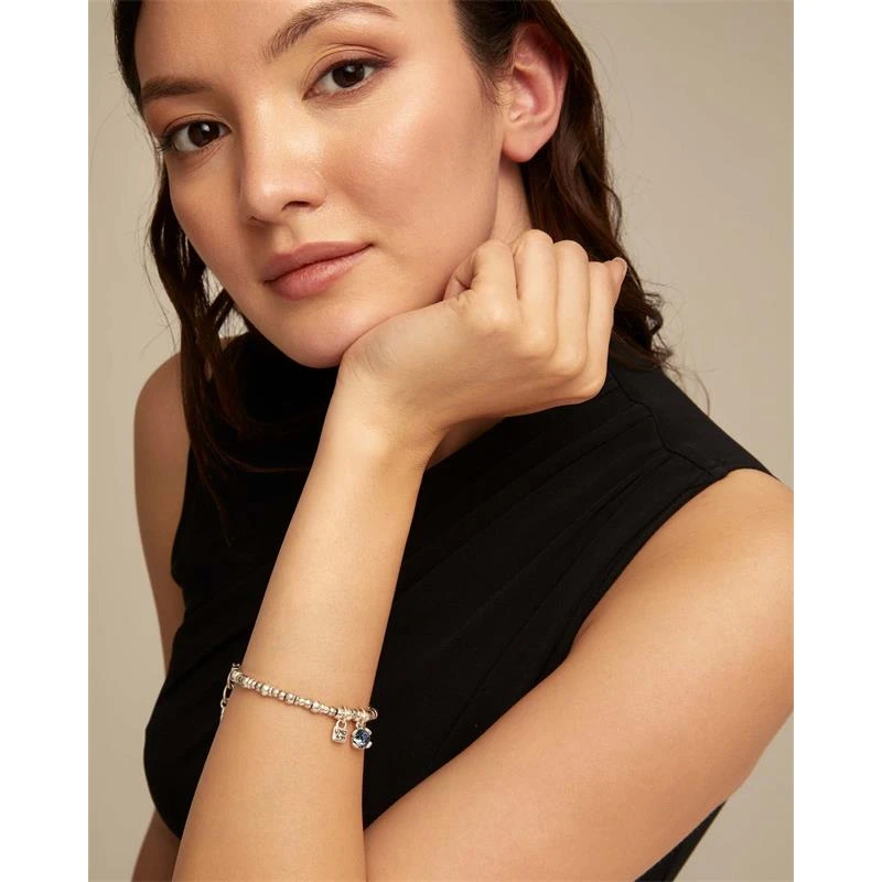 Pulsera UNOde50 Attractive Baño Plata y Cristal Azul PUL2376AZUMTL0M