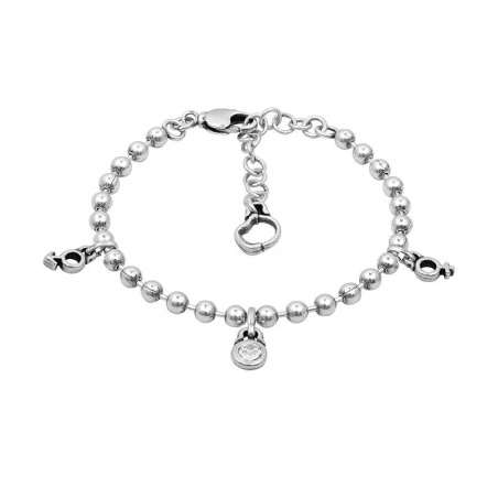 Pulsera Ciclón Couple Baño Plata y Cristales blancos 223116