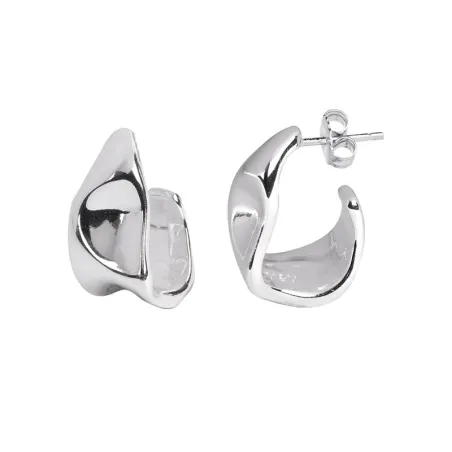 Pendientes Vidal&Vidal Aro Irregular Baño Plata Q3583