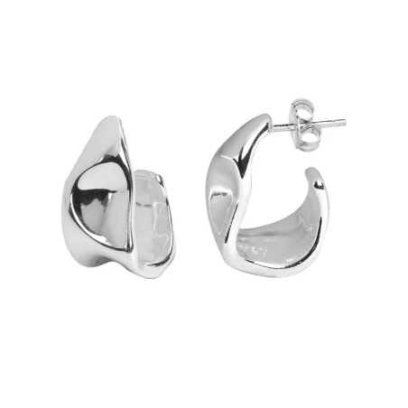 Pendientes Vidal&Vidal Aro Irregular Baño Plata Q3583