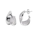 Pendientes Vidal&Vidal Aro Irregular Baño Plata Q3583