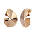 Pendientes Vidal&Vidal Aros Irregulares Baño Oro G3538