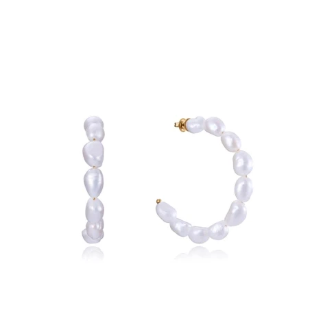 Pendientes Viceroy Fashion Chic Acero Baño Oro y Perlas 1438E09012