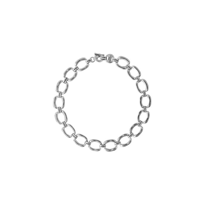 Collar Ciclón Greta Eslabones Baño Plata 222816