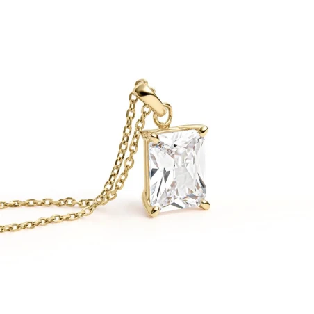 Gargantilla Litta Fiore Oro Amarillo y Topacio Blanco Octogonal LNL-222-803-UU