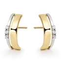 Pendientes Litta Fiore Oro Bicolor y Circonitas LEA-401-012-UU