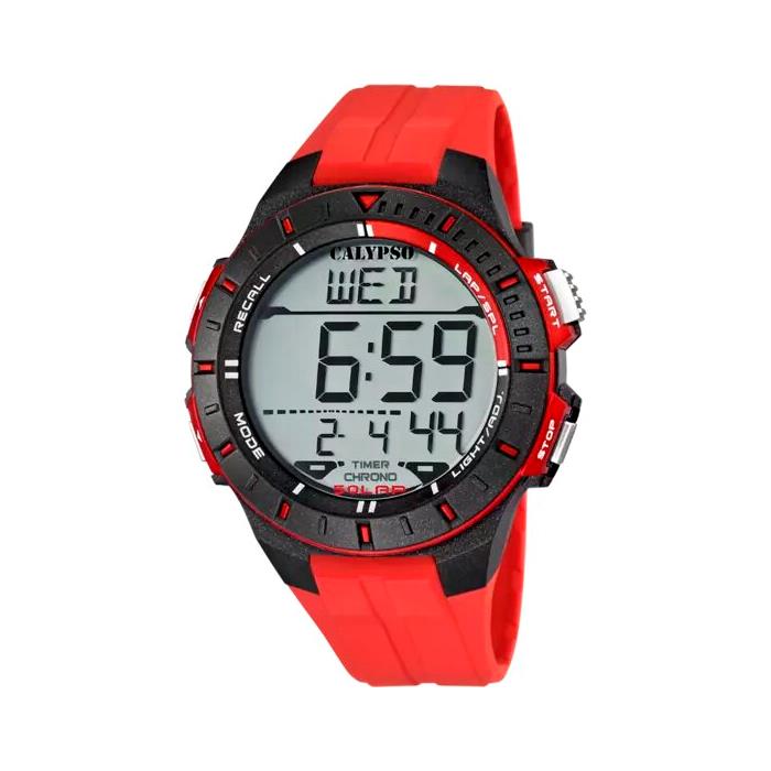 Reloj Calypso Hombre Digital Rojo y Negro K5607/5