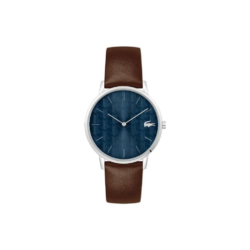 Reloj Lacoste Crocorigin Hombre Marrón, Azul y Plateado Analógico 2011307