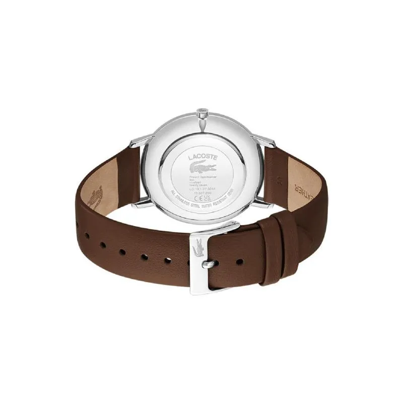 Reloj Lacoste Crocorigin Hombre Marrón, Azul y Plateado Analógico 2011307