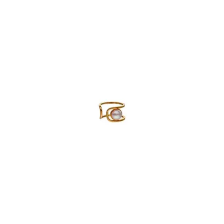 Anillo Abierto Majorica Atenea Plata Baño Oro y Perla 8mm 17180.01.1.R92.000.1