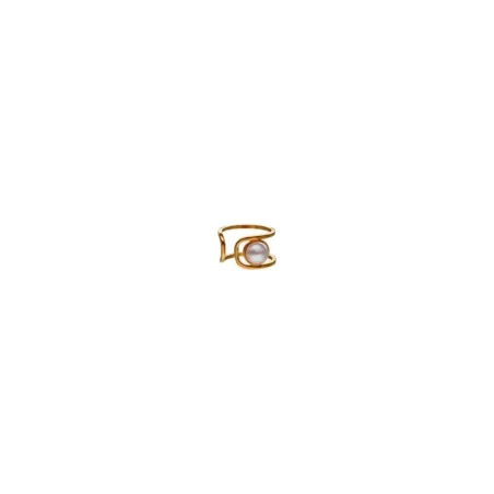 Anillo Abierto Majorica Atenea Plata Baño Oro y Perla 8mm 17180.01.1.R92.000.1