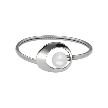 Pulsera Rígida Majorica Petra Acero Inoxidable y Perla 12mm 16713.01.A.B58.000.1