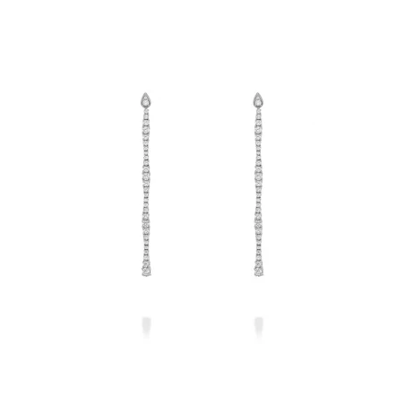 Pendientes Marina García Riviere Plata Baño Rodio y Circonitas Blancas 90983PB