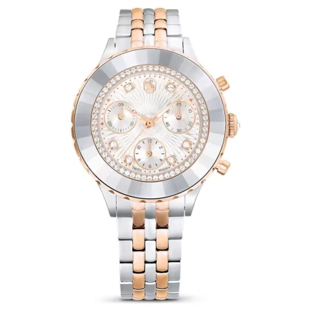 Reloj Swarovski Octea Plateado y Rosado Cronógrafo 5672937