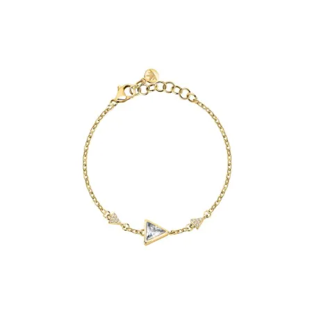 Pulsera Morellato Trilliant Triángulos Plata Baño Oro, Circonitas y Cristal SAWY03