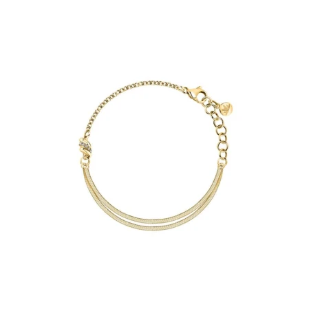 Pulsera Morellato Torchon Acero Baño Oro y Circonitas SAWZ05