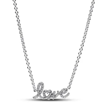 Gargantilla Pandora Love Escrito a Mano Brllante 393076C01