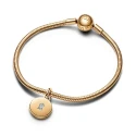 Charm Colgante Pandora Medalla Candado Baño Oro 763066C01