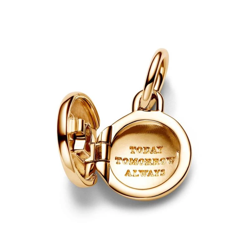 Charm Colgante Pandora Medalla Candado Baño Oro 763066C01