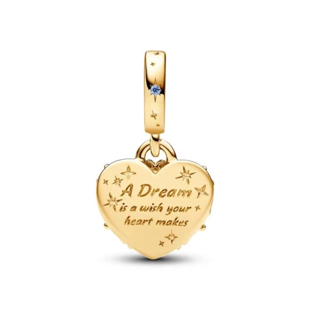 Charm Colgante Doble Pandora Carroza y Corazón Cenicienta Disney 763072C01