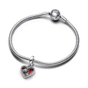 Charm Colgante Pandora Corazón Rojo y Cerradura 793119C01