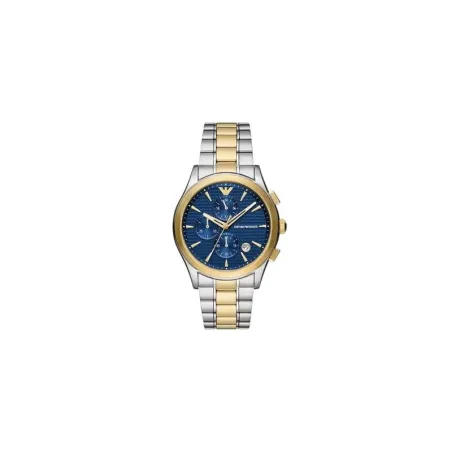 Reloj Emporio Armani Paolo Hombre Plateado, Dorado y Azul Cronógrafo AR11579