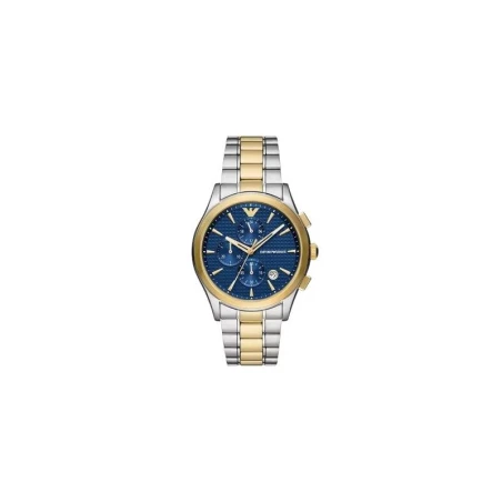Reloj Emporio Armani Paolo Hombre Plateado, Dorado y Azul Cronógrafo AR11579