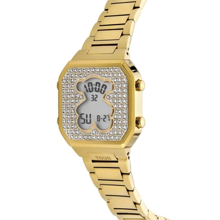Reloj TOUS Watches D-Bear Digital Dorado y Circonitas Mujer 3000130800