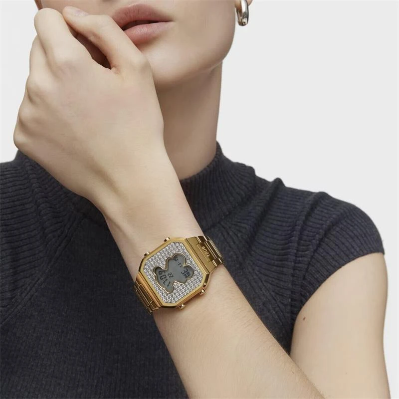 Reloj TOUS Watches D-Bear Digital Dorado y Circonitas Mujer 3000130800