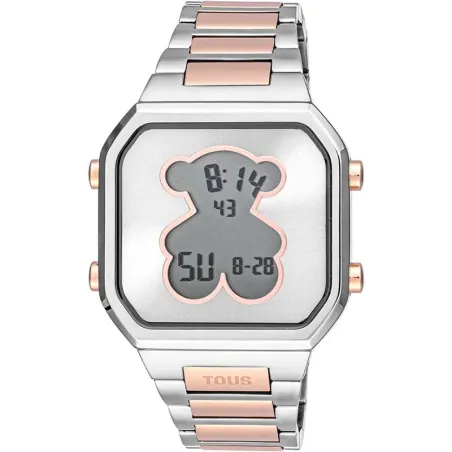 Reloj TOUS D-Bear Platedo y Rosado Digital Mujer 3000134700