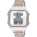 Reloj TOUS D-Bear Platedo y Rosado Digital Mujer 3000134700