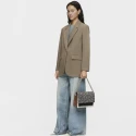 Bolso Bandolera Audree TOUS Kaos Icon Negro y Beige Mediana 2001799554