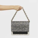 Bolso Bandolera Audree TOUS Kaos Icon Negro y Beige Mediana 2001799554