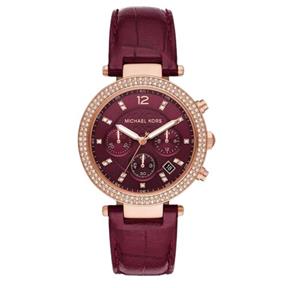 Reloj Micahel Kors Parker Mujer Burdeos Cronógrafo MK6986